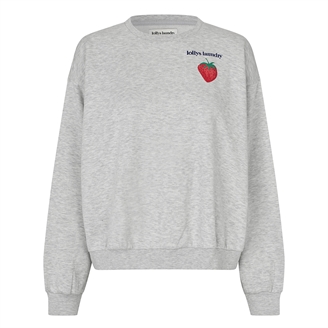 Lollys Laundry SydneyLL Strawberry Sweatshirt LS Light Grey Melange